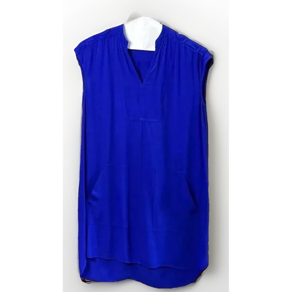 Madewell Morningside Shift Dress Women's Size Small Cobalt Blue Sleeveless EC